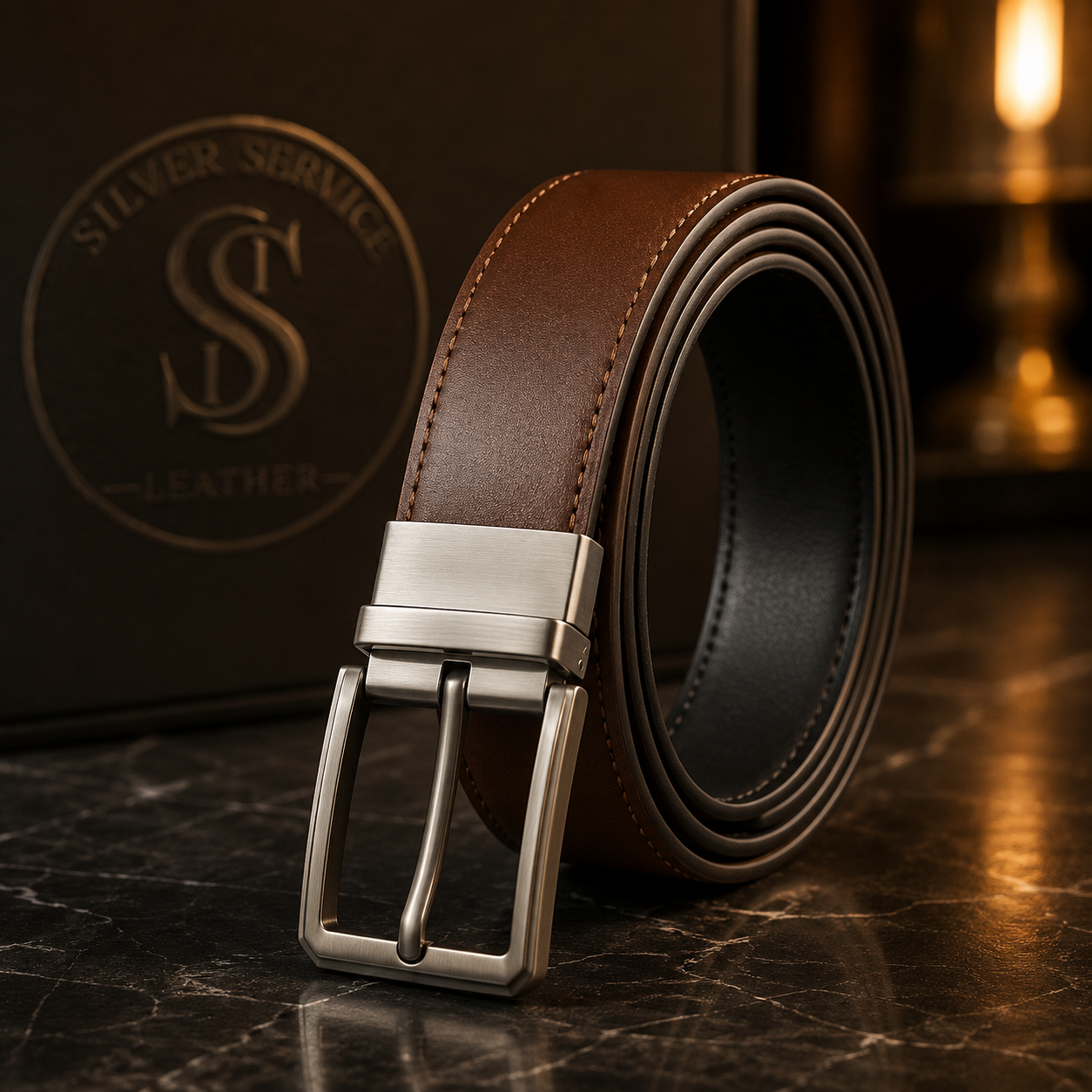Silver Service Leather™ SSL 2-in-1 Reversible Belt