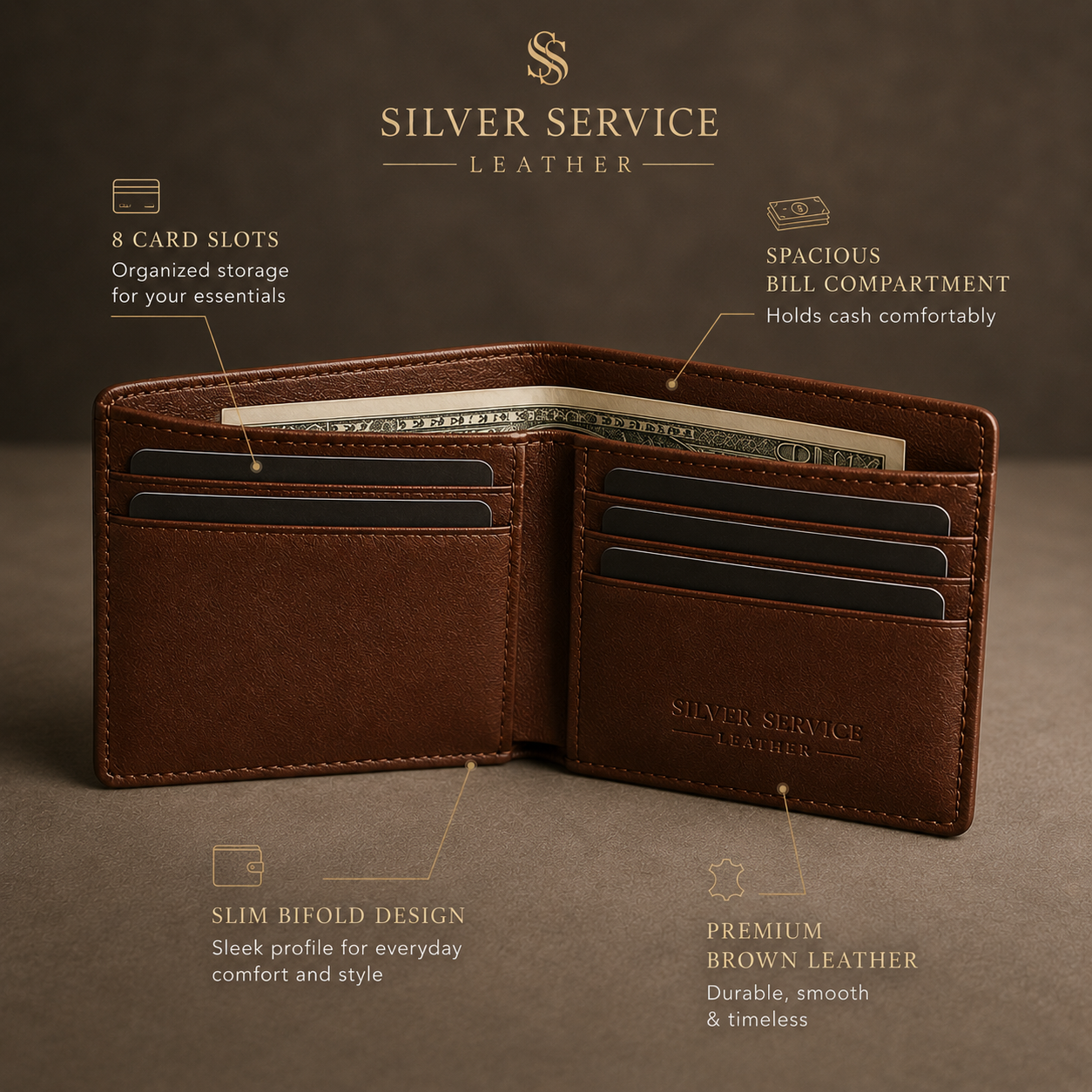 Silver Service Leather™ SSL Premium Wallet