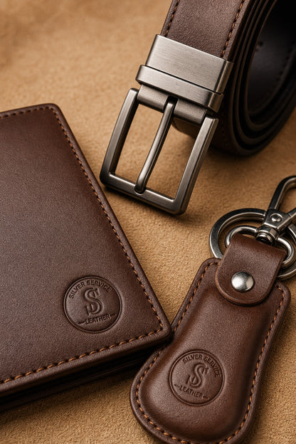 Silver Service Leather™ SSL 3-in-1 Leather Belt Wallet